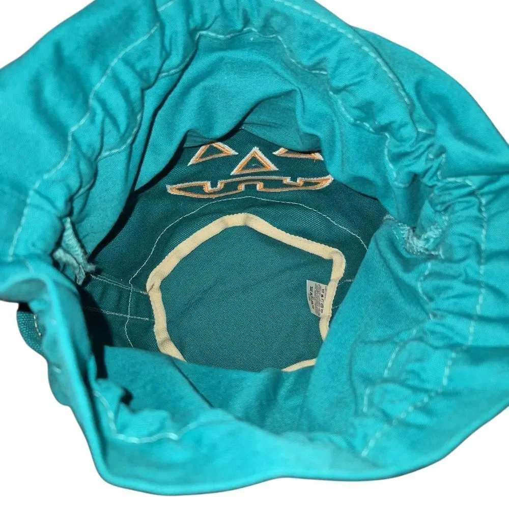Land's End NWT Teal Glow in the Dark Halloween Drawstring Tote